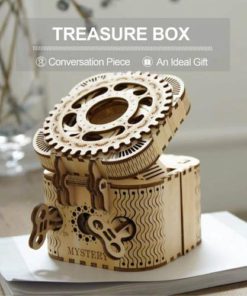 DIY 3D Treasure Box Wooden Puzzle (123 Pcs)