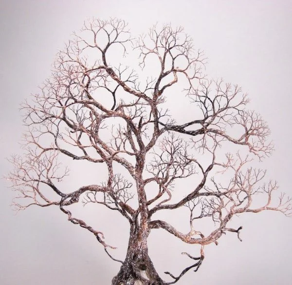Ancient Tree metal sculpture gemstone accent lamp - Image 5