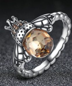 Dancing Bees Ring - 925 Sterling Silver