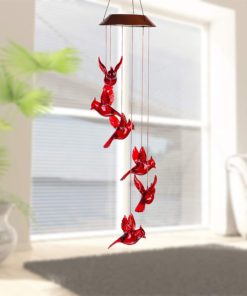 Solar Cardinal Wind Chime Light