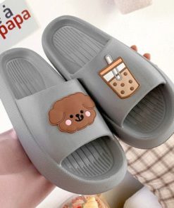 POODLE AND BOBA TEA SLIPPERS