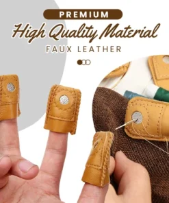 Alternative view of Leather Sewing Thimble Finger Cot