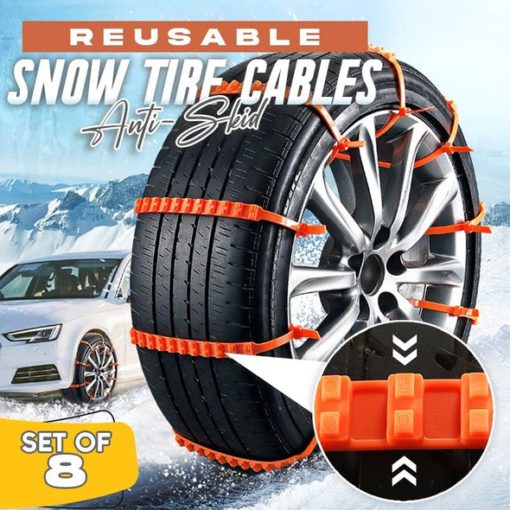 Reusable Anti-Skid Snow Tire Cables