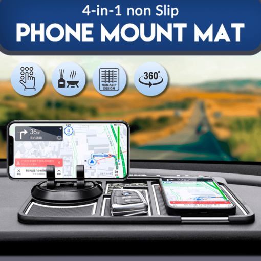 4-in-1 Non Slip Phone Mount Mat