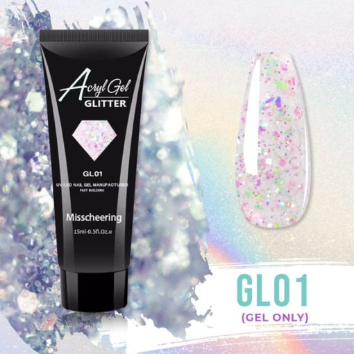 New Glitter AcrylicGel Nail Extension Kit Set