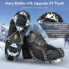 24 Teeth Stainless Steel Ice Cleats for Shoes and Boots