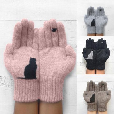 Cat style cotton gloves