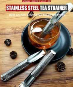 2 PCS Stainless Steel Tea Strainer With Holder