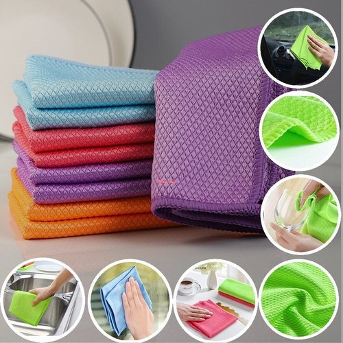Streak-Free Miracle Cleaning Cloths -random color（Reusable）