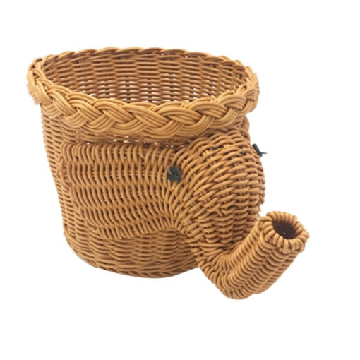 Elephant Wicker Basket