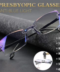 2022 NEW Sapphire high hardness anti-blue progressive Far And Near Dual-Use Reading Glasses