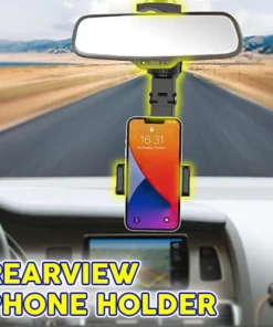 Putcom 360° Car Rearview Mirror Mount Stand Holder for Cell Phone