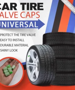 UNIVERSAL FLUORESCENT CAR TIRE VALVE CAPS 4PCS