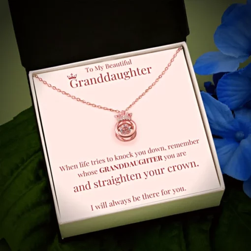 🔥Promotion- 49% OFF🎁🌹To My Granddaughter👧 Straighten Your Crown Necklace💕