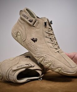 Italian Handmade Suede Velcro High Boots