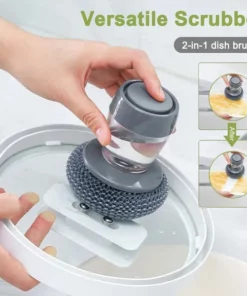 Soap Dispensing Palm Brush Storage Set