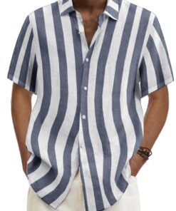 Men's Simple Daily Striped Casual Shirt