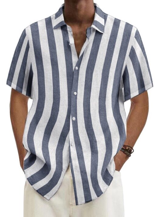 Men's Simple Daily Striped Casual Shirt