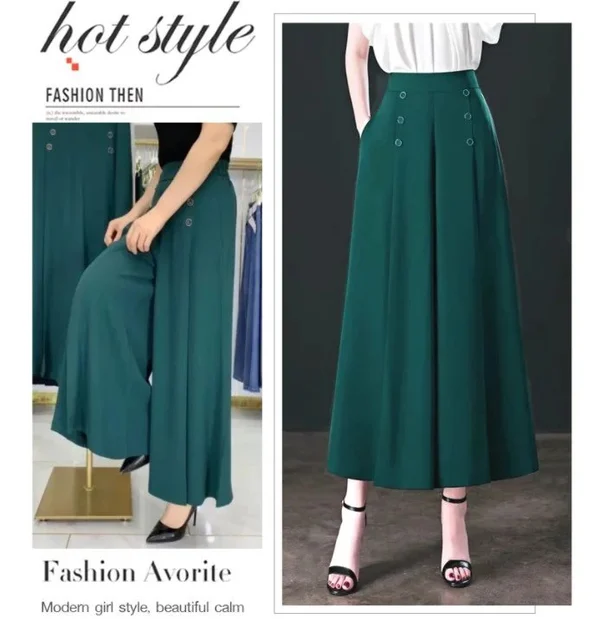  [Cool and Slim] Stylish Pleated Wide-leg Pants