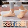 New Woven and Velvet Indoor Socks Slippers