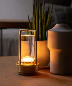 Ambient Lantern Cordless Crystal Table Lamp
