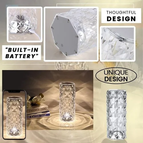 Touching Control Rose Crystal Lamp - Image 4