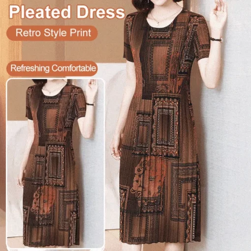 Fashionable Pleated Dress