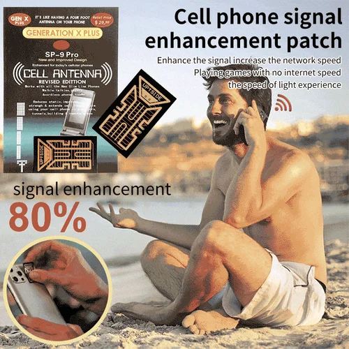 Cell phone signal enhancement patch