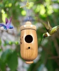 💕Wooden Hummingbird House