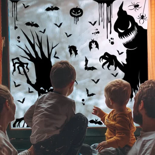 Halloween Giant Ghost Monster Ghost Shadow Window Sticker