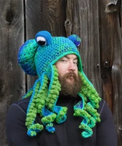 Handicraft Crochet Octopus Hat —— A very good birthday/Christmas gift