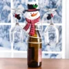 Holiday Wine Bottle Glass Holders