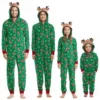 Christmas Family Matching Hoodie Pajamas Reindeer Romper Long Sleeve