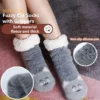 Women Fuzzy Cat Socks with Grippers