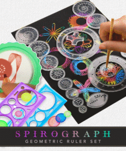 Spiral Art Clear Gear Geometric Ruler
