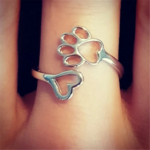 PAW HEART RING