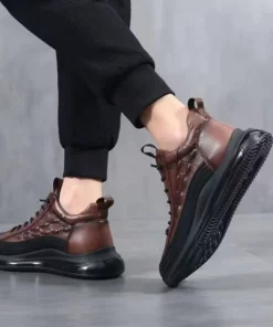 Men's casual temperament PU leather shoes