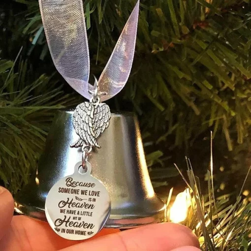 Christmas Ornaments Angel Wings Bell--Memorial Christmas Gift