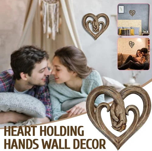 Heart Holding Hands Wall Decor - Forever Love