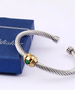 Gift for kids-c shaped zirconia bracelet