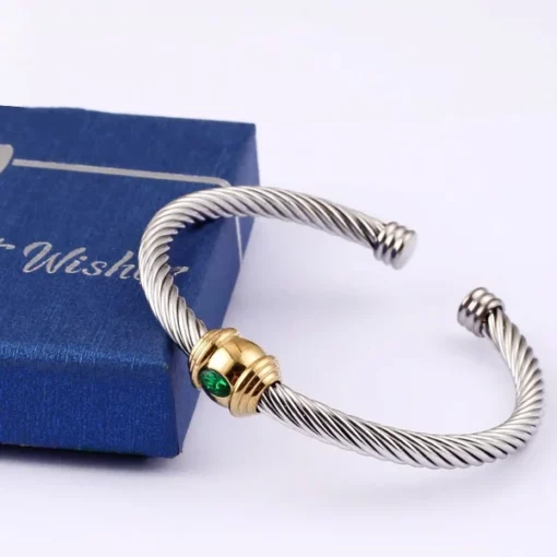 Gift for kids-c shaped zirconia bracelet