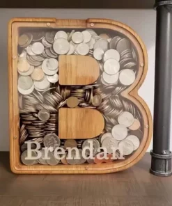Personalized Piggy Bank-Wood Gift