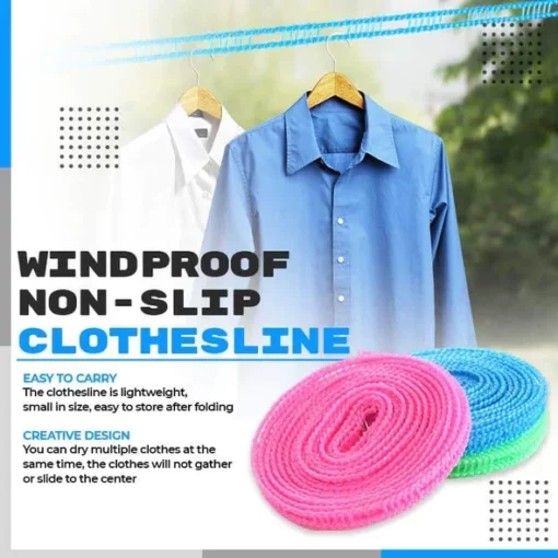 Windproof Non-Slip Clothesline
