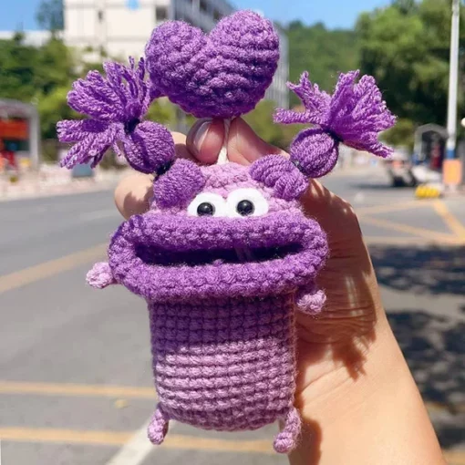 Cute Big Mouth Monster Handmade Crochet Key Case/Holder