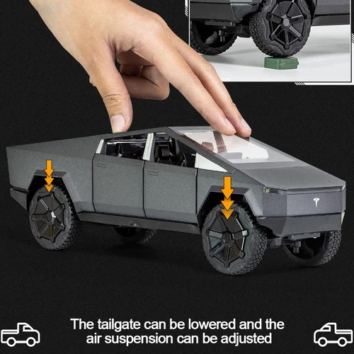 Truck model-1:24 pickup truck model alloy simulation sound and light pull-back off-road vehicle