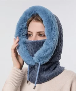 Warm knitted windbreaker hat