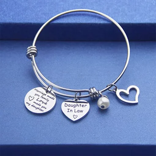 🎁FOR DAUGHTER-IN-LAW🎁 MARRIAGE MADE YOU FAMILY LOVE MADE YOU MY DAUGHTER BANGLE BRACELET
