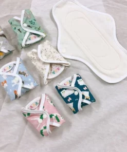 (🔥Hot Sale) - Reusable Washable Cloth Menstrual Pads/Panty Liners with Wet Bag