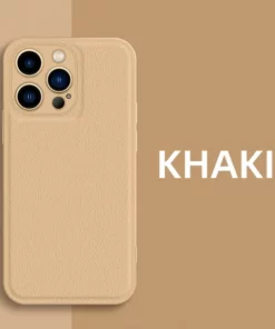 Lychee skin pattern phone case