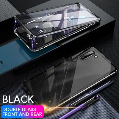 High Definition Magnetic Tempered Glass Double-sided Phone Case For Samsung